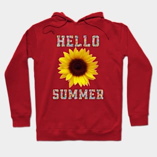 hello summer vibes with sunflower Hoodie